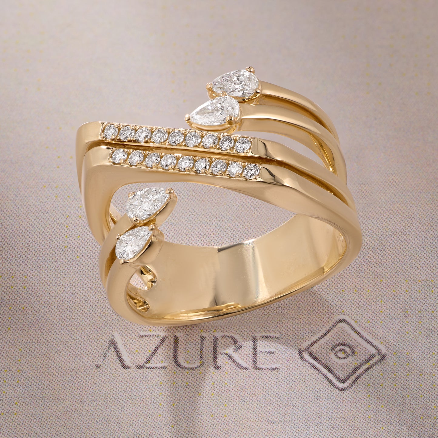 Pear & Round Diamond Ring