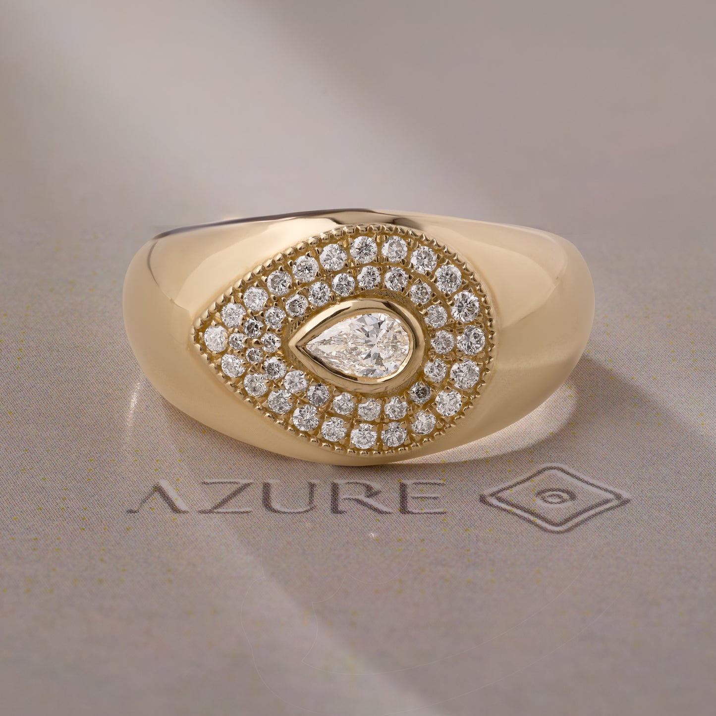 Pear & Round Diamond Ring