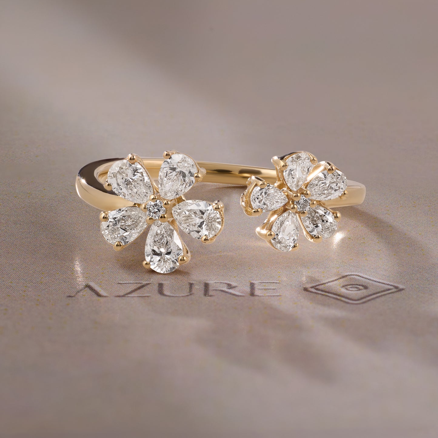 Pear & Round Diamond Ring