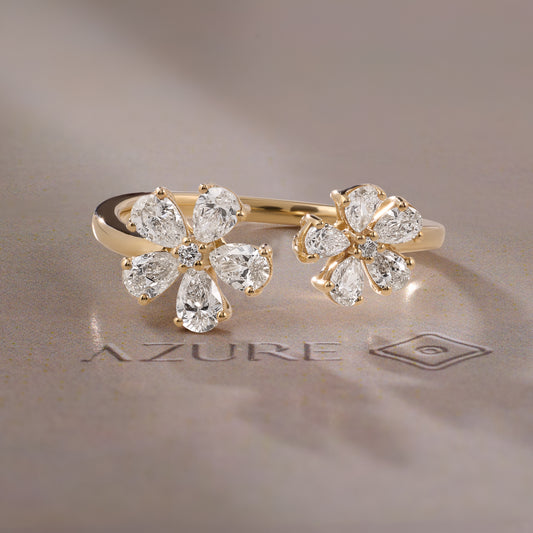 Pear & Round Diamond Ring