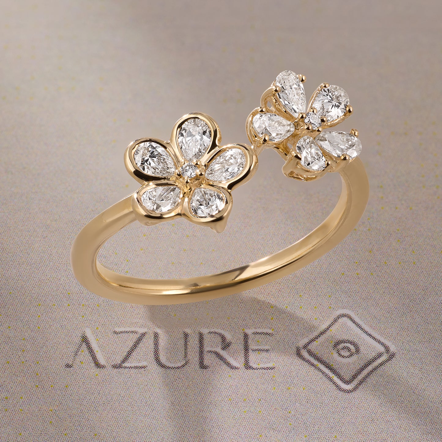 Pear & Round Diamond Ring
