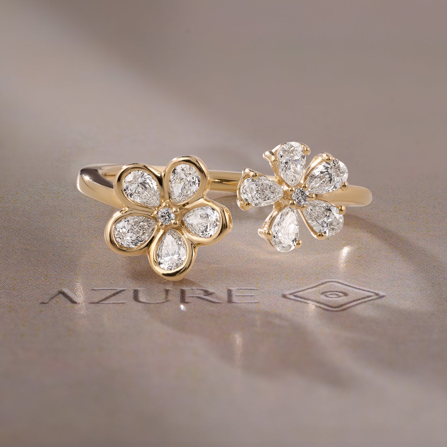 Pear & Round Diamond Ring
