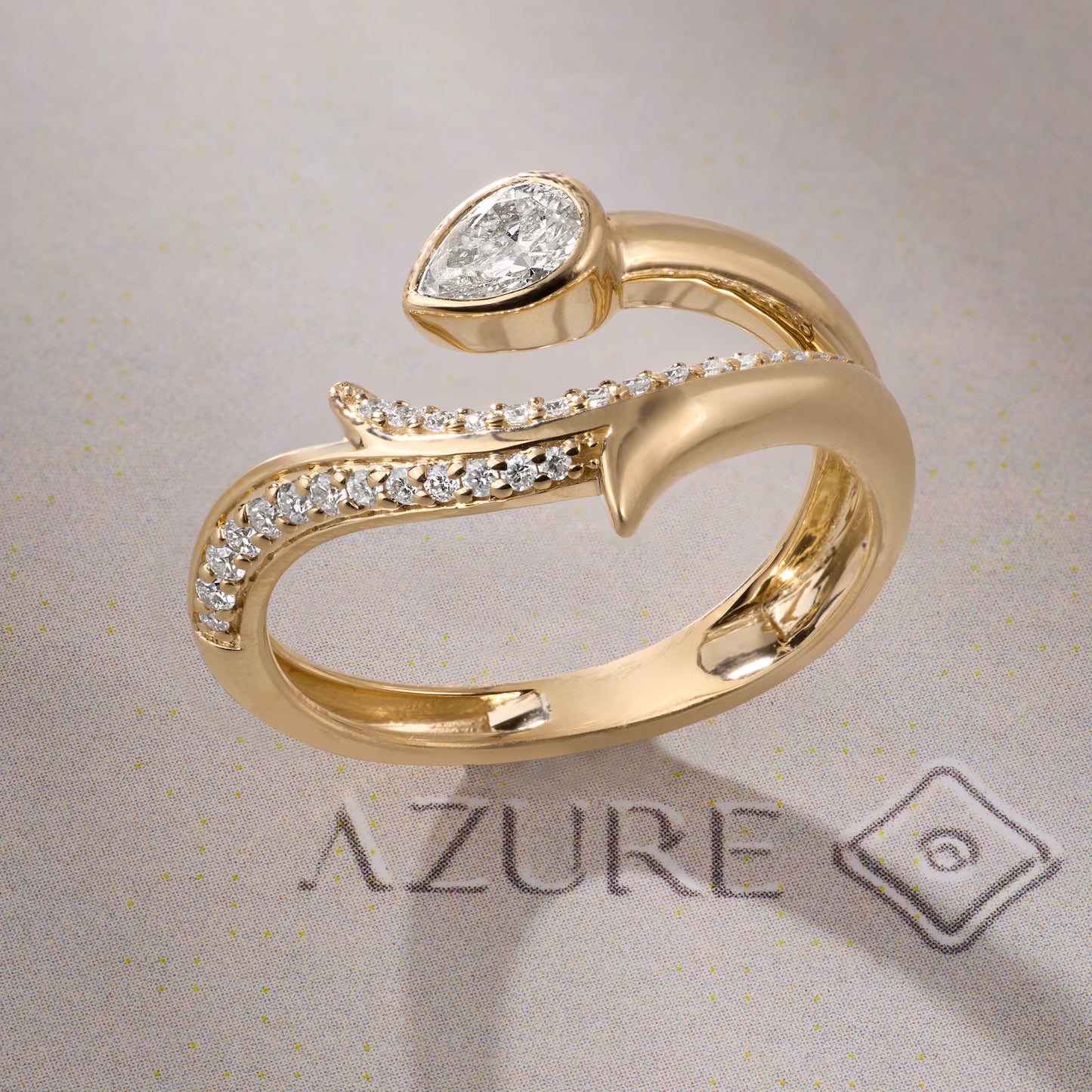 Pear & Round Diamond Ring