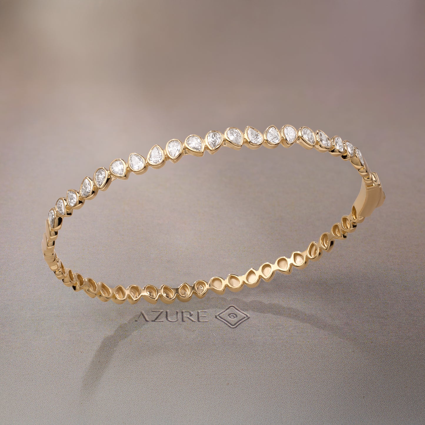 Pear-Shaped Diamond Bangle