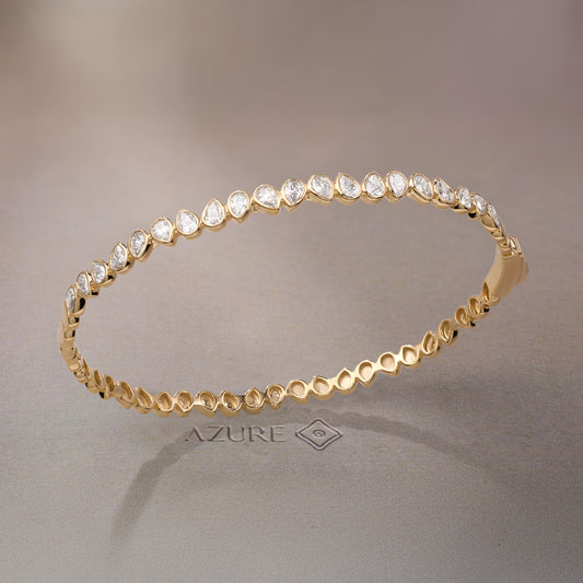 Pear-Shaped Diamond Bangle
