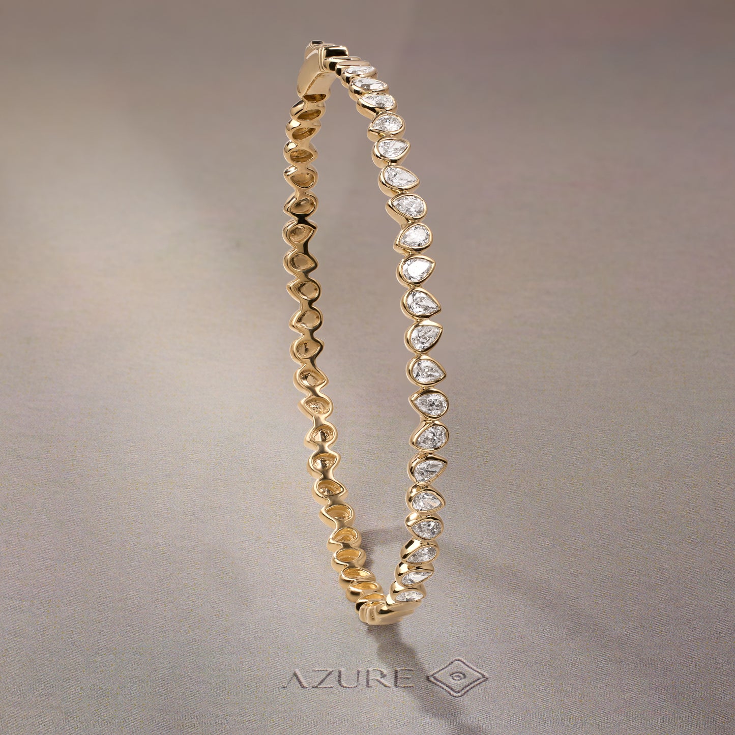 Pear-Shaped Diamond Bangle