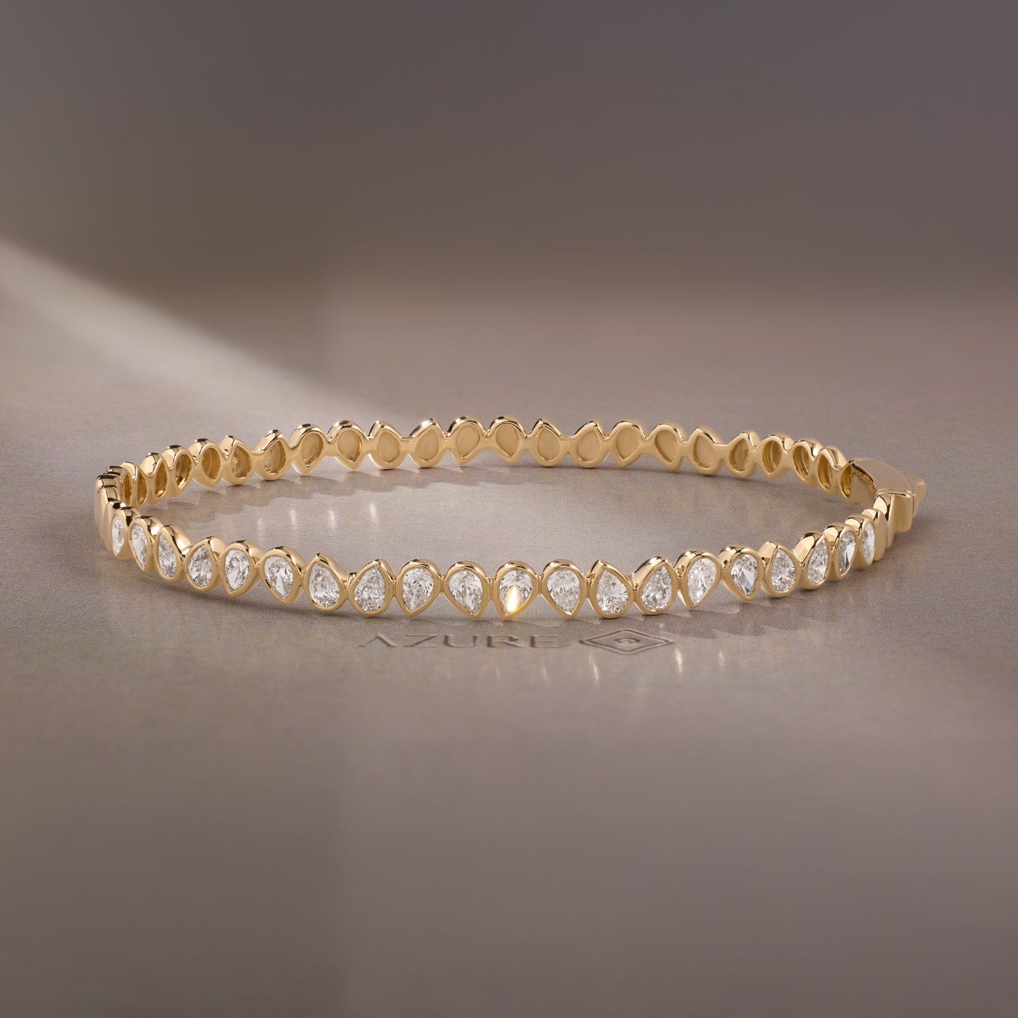 Pear-Shaped Diamond Bangle