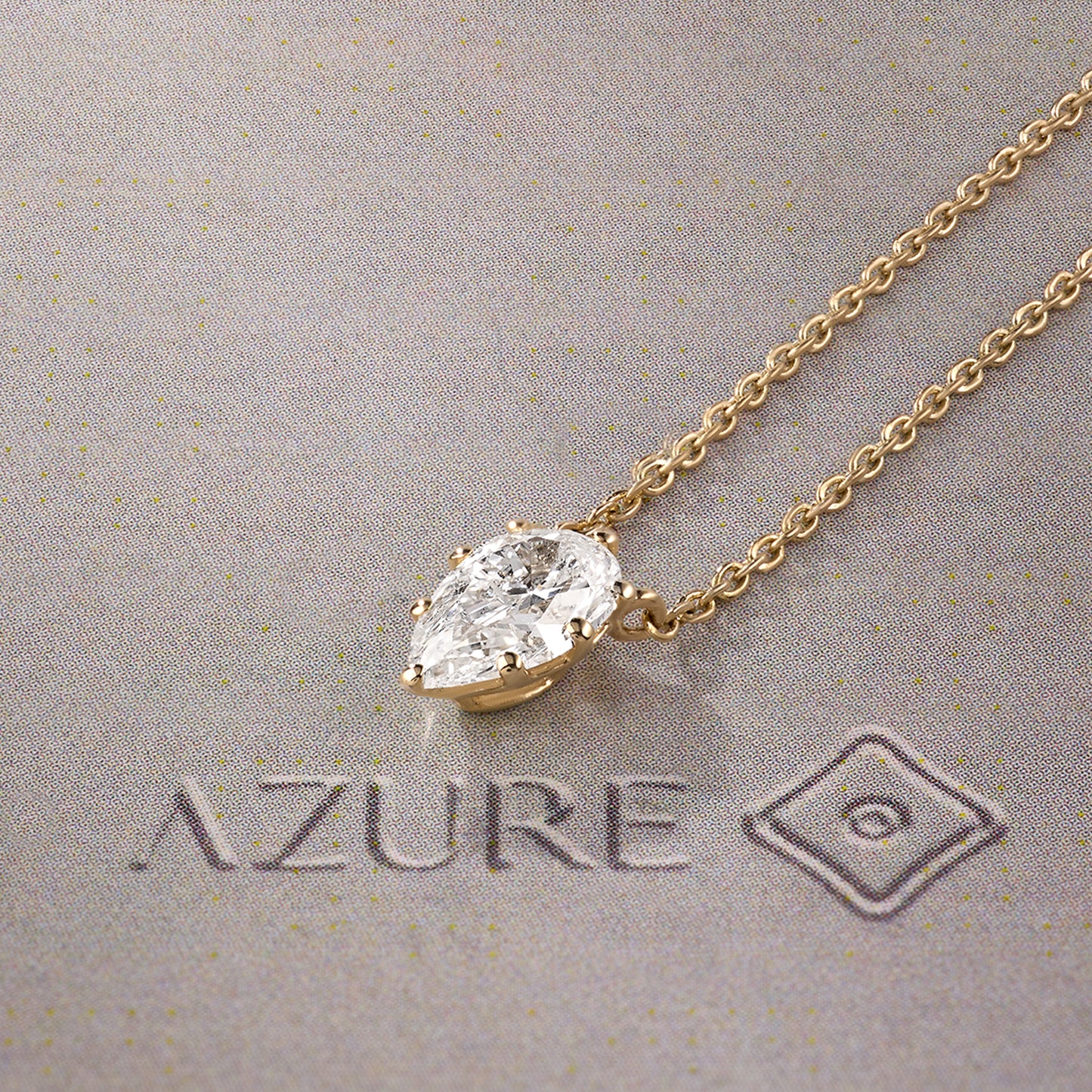 Pear Solitaire Pendant