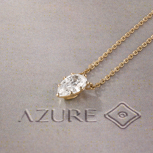 Pear Solitaire Pendant
