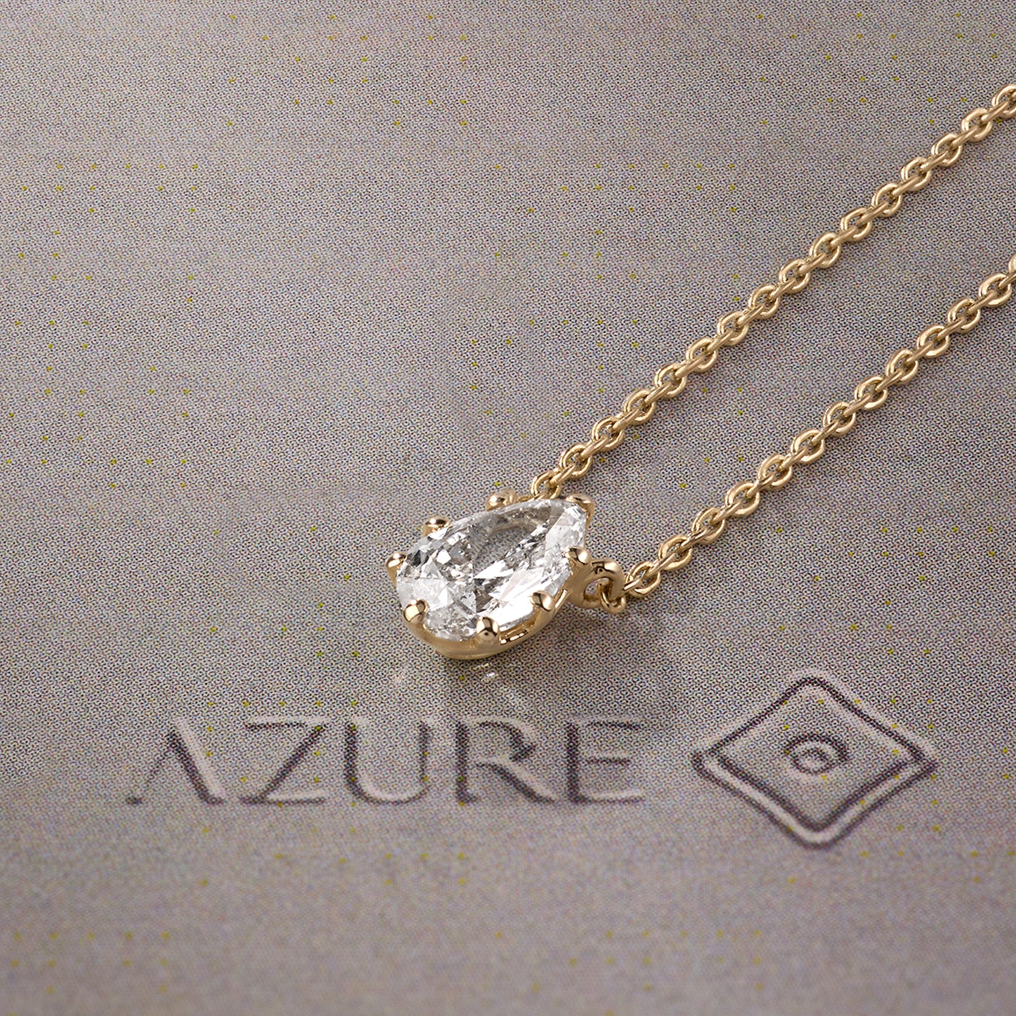 Pear Solitaire Prong-Set Pendant