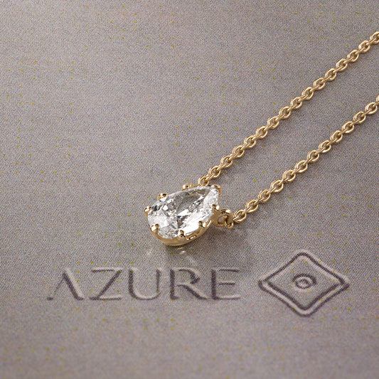 Pear Solitaire Prong-Set Pendant