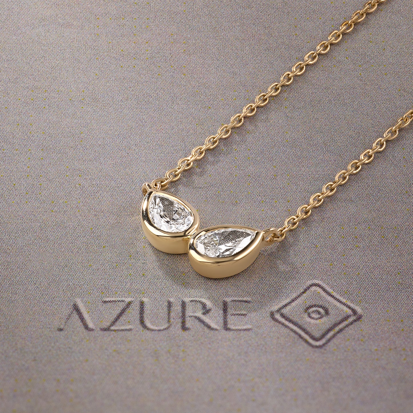 Twin Pear Bezel Pendant