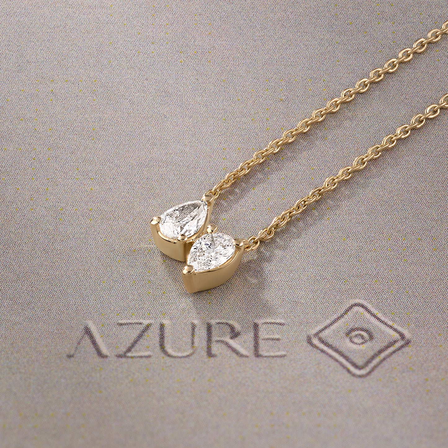 Twin Pear-Cut Pendant
