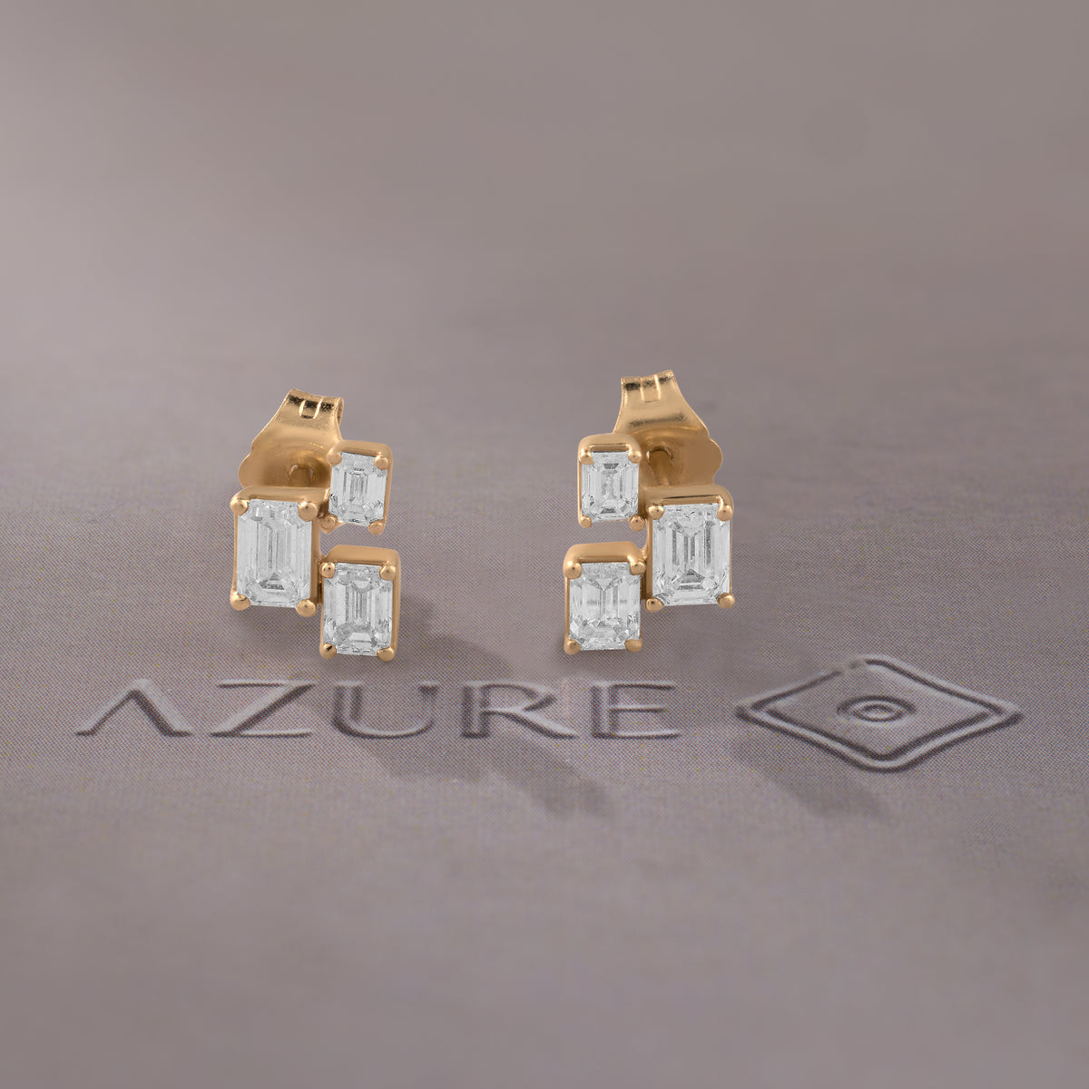 Emerald Diamond Earring