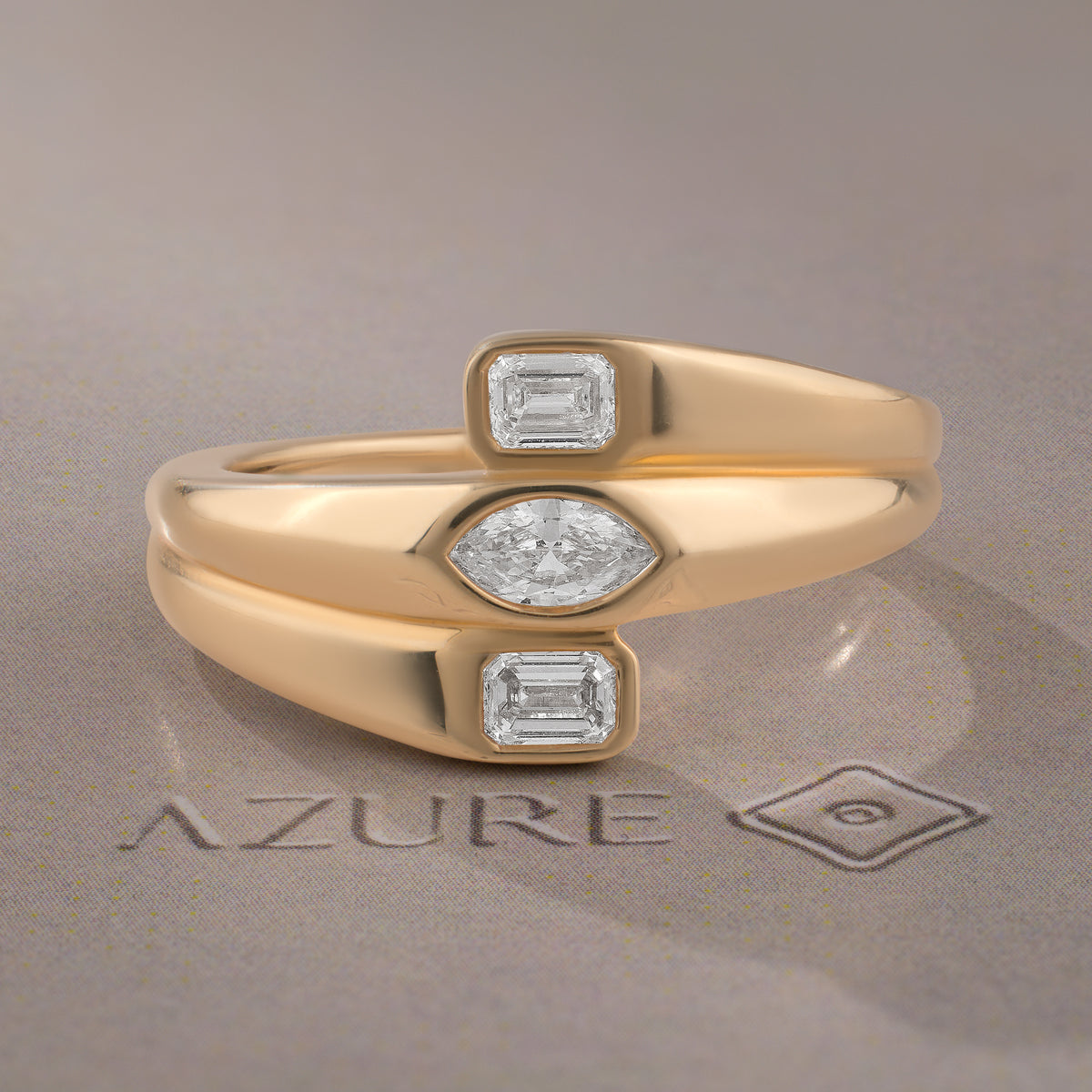 Emerald & Marquise Diamond Ring