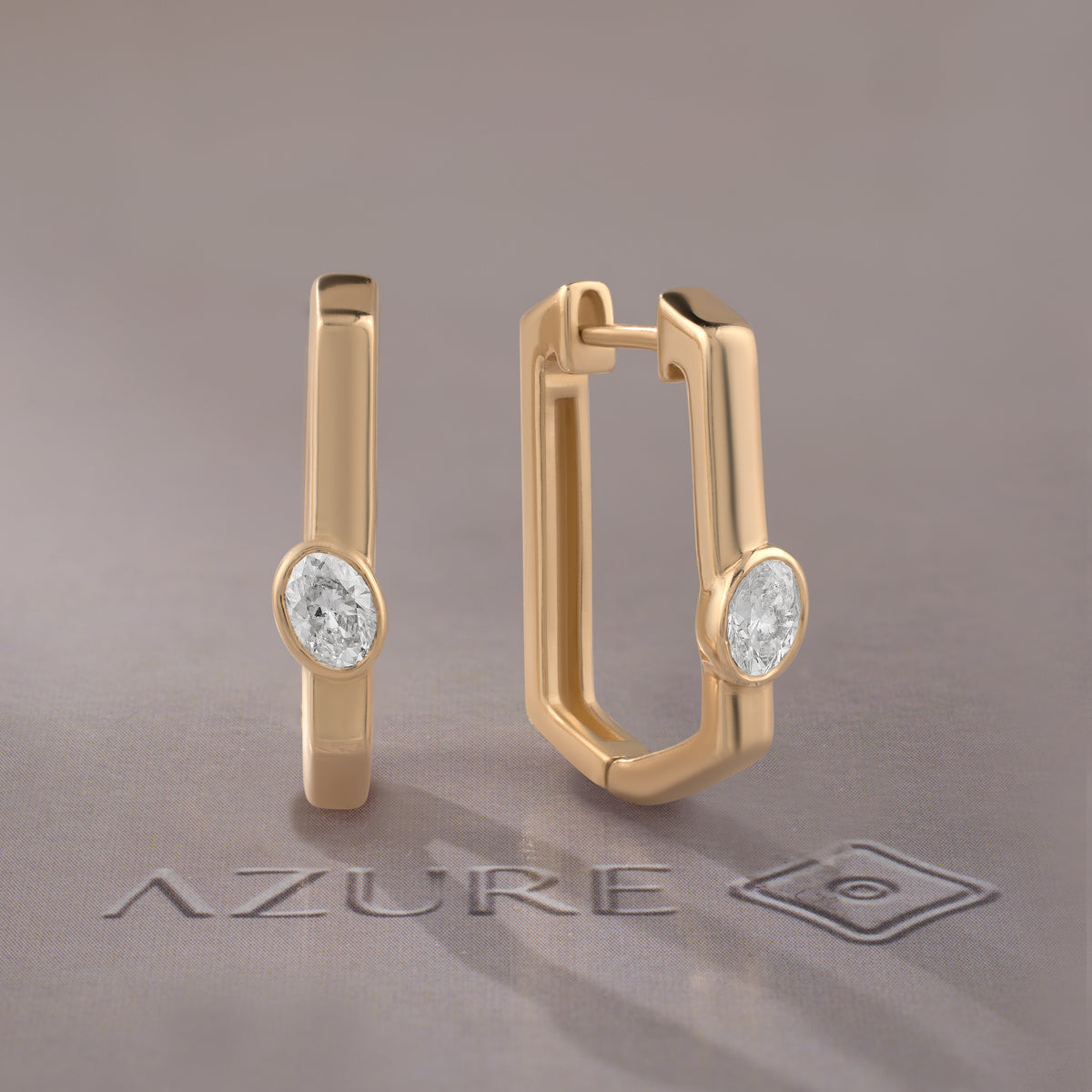 Oval Diamond Earring