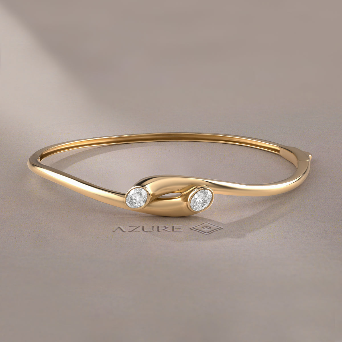 Oval Diamond Bangle