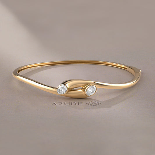 Oval Diamond Bangle