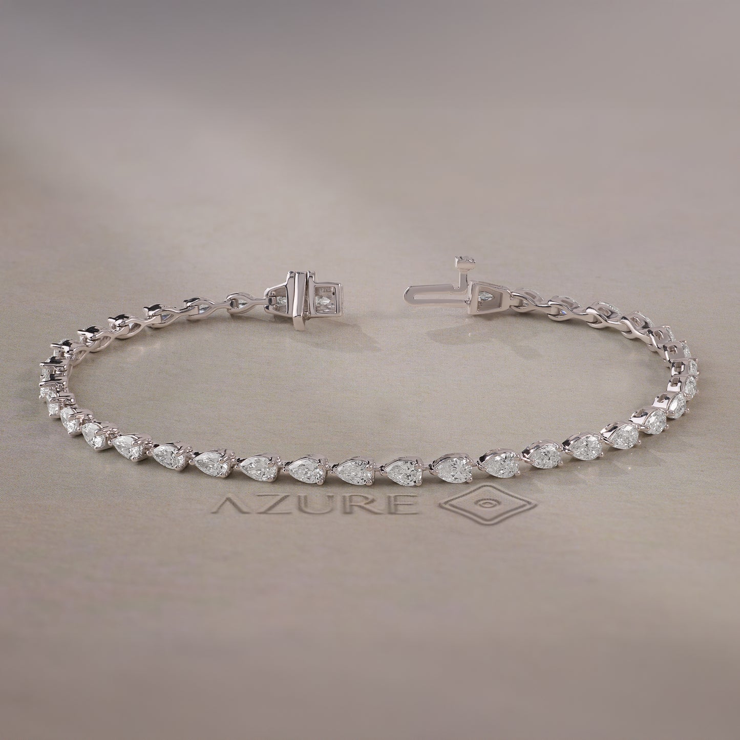 Pear Diamond Tennis Bracelet
