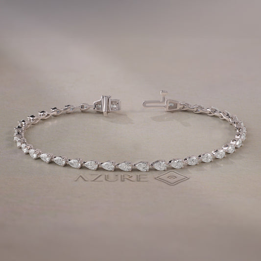 Pear Diamond Tennis Bracelet