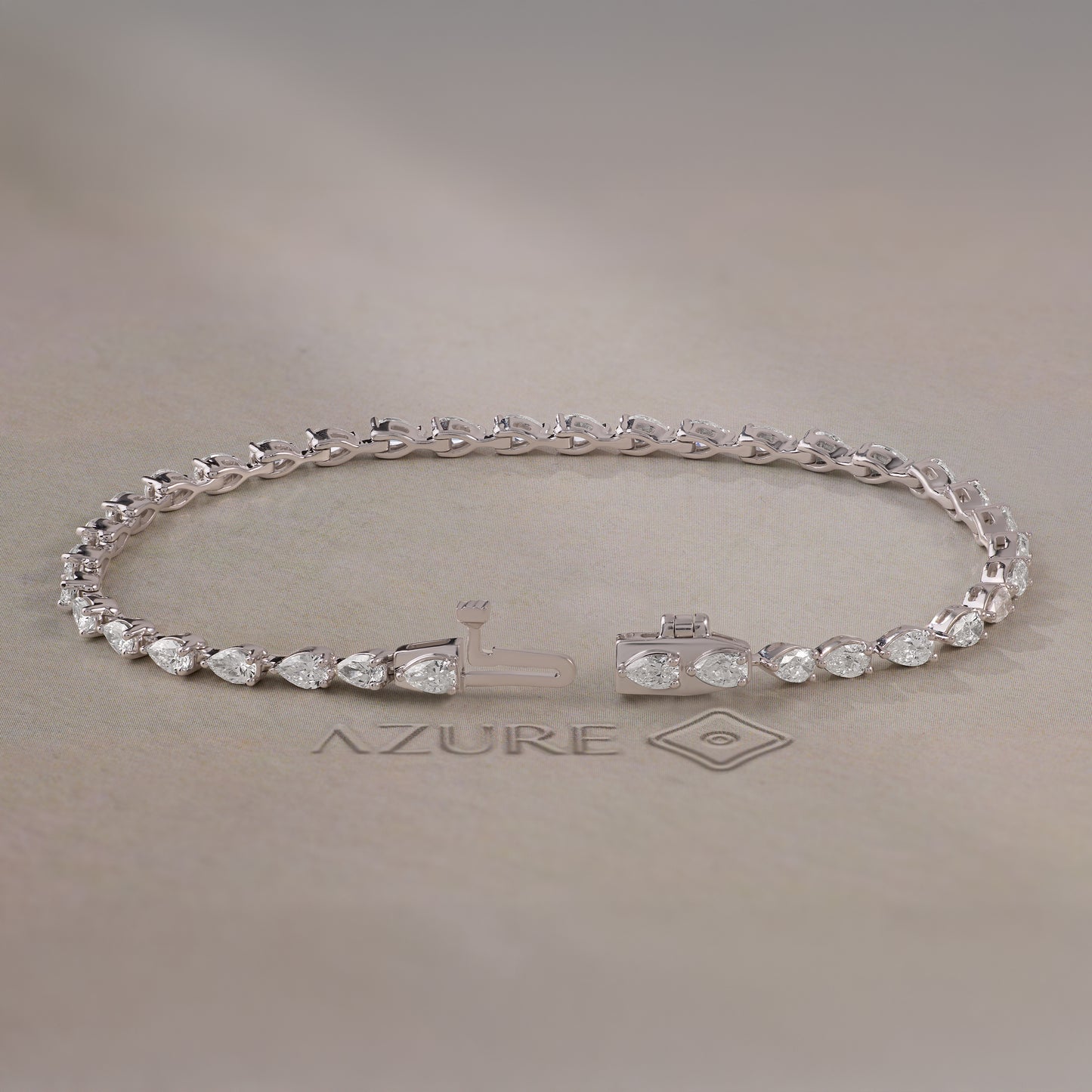 Pear Diamond Tennis Bracelet