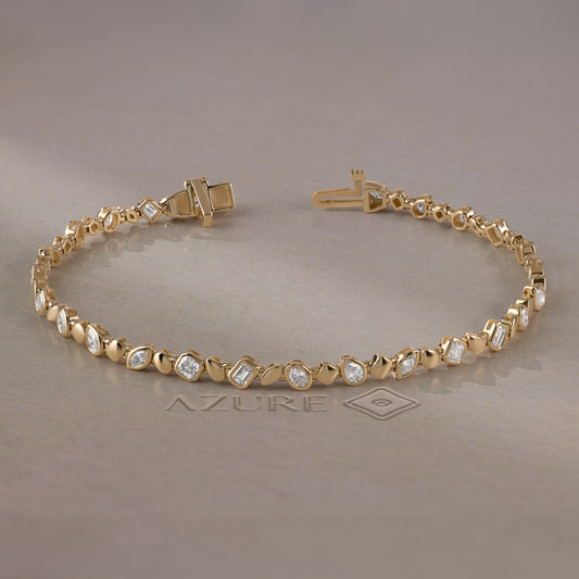Multi-Shape Diamond  Bracelet