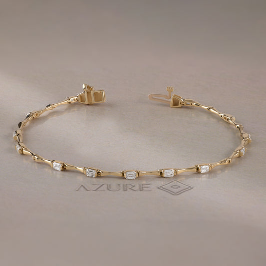 Emerald-Cut Diamond Bracelet