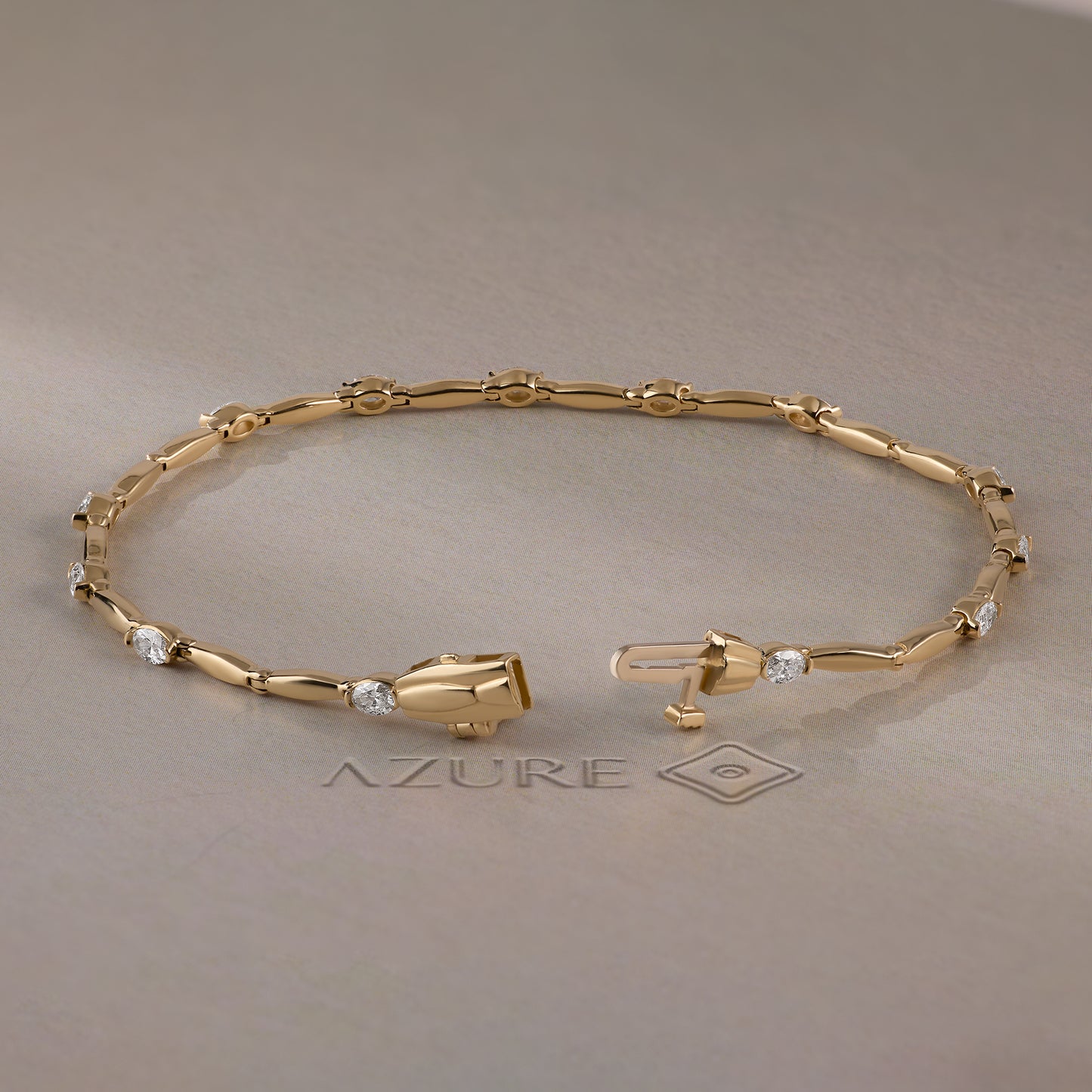 Oval Diamond Link Bracelet