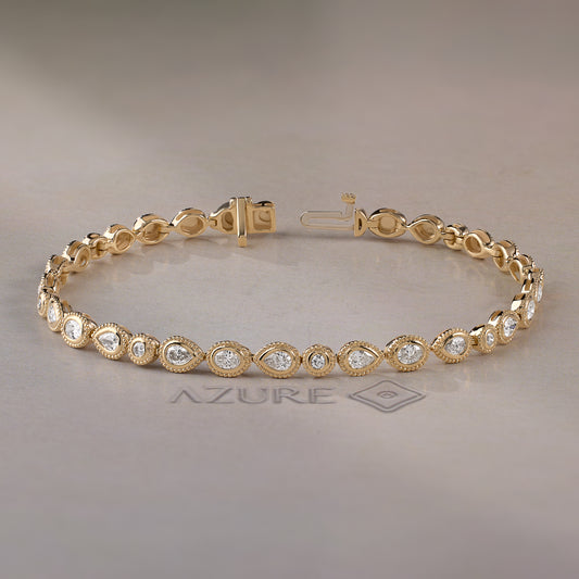 Round, Pear & Oval Diamond Bracelet