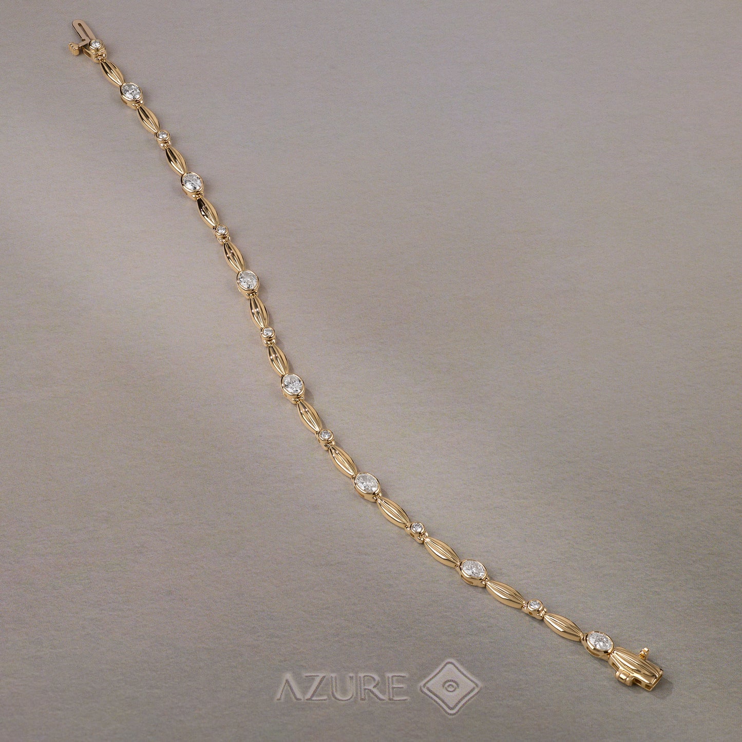 Oval And Round Diamond Bracelet