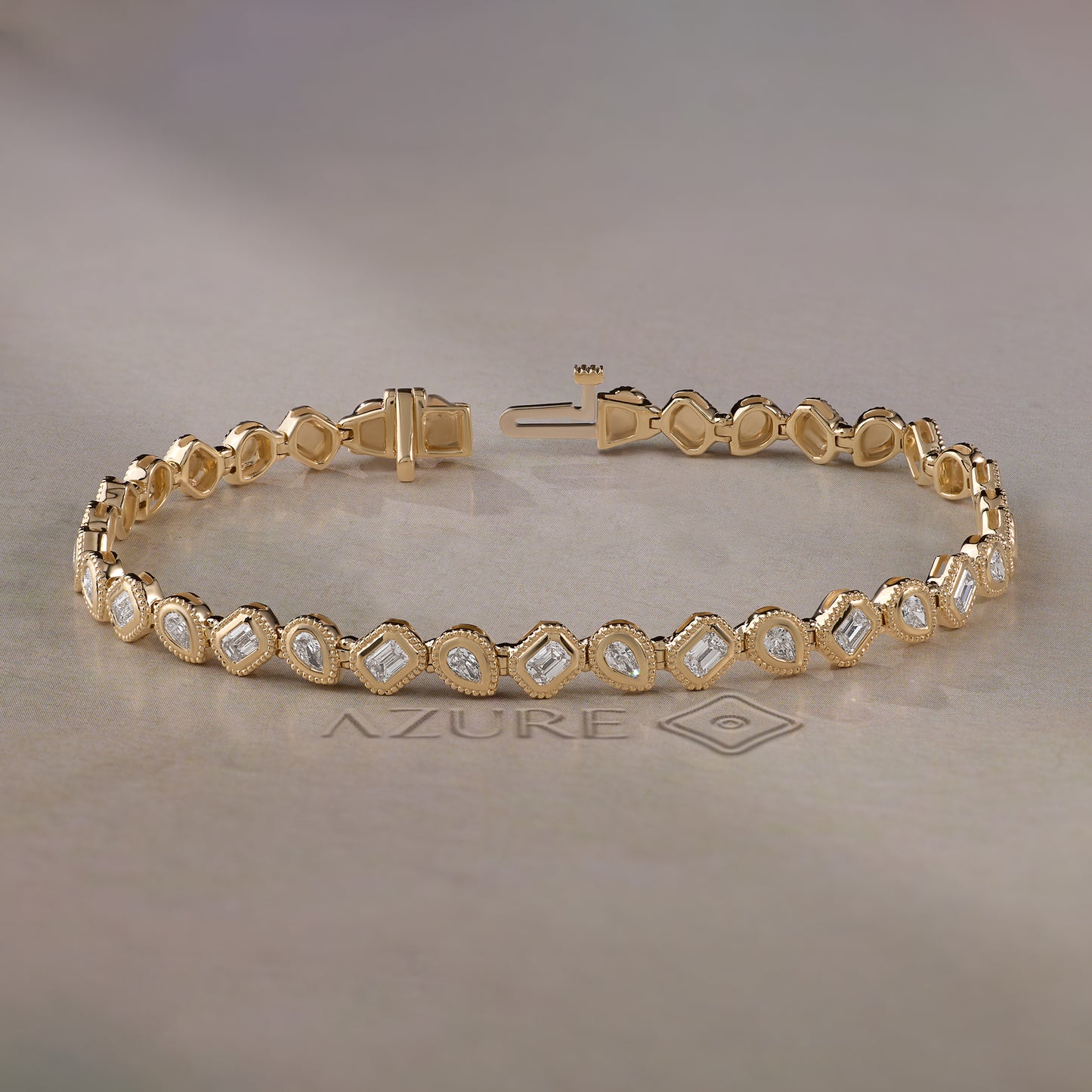 Pear & Emerald Diamond Bracelet
