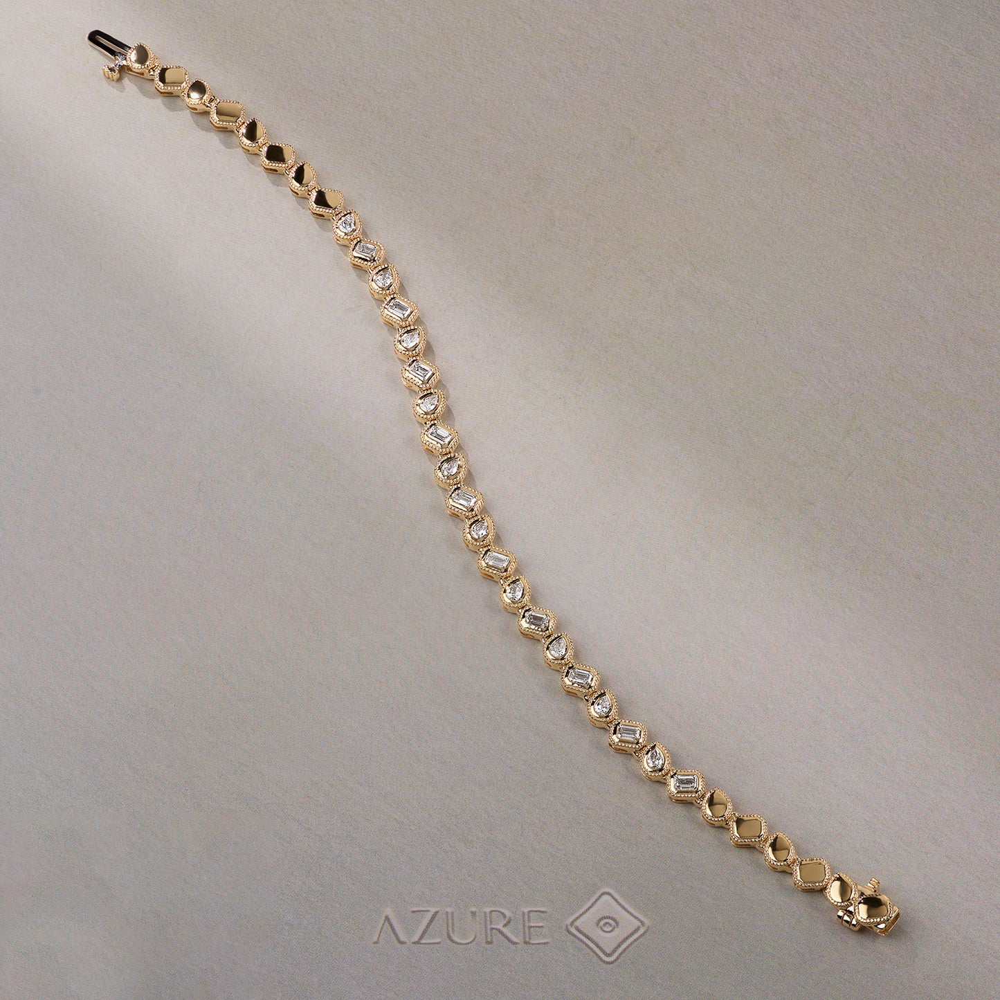 Pear & Emerald Diamond Bracelet