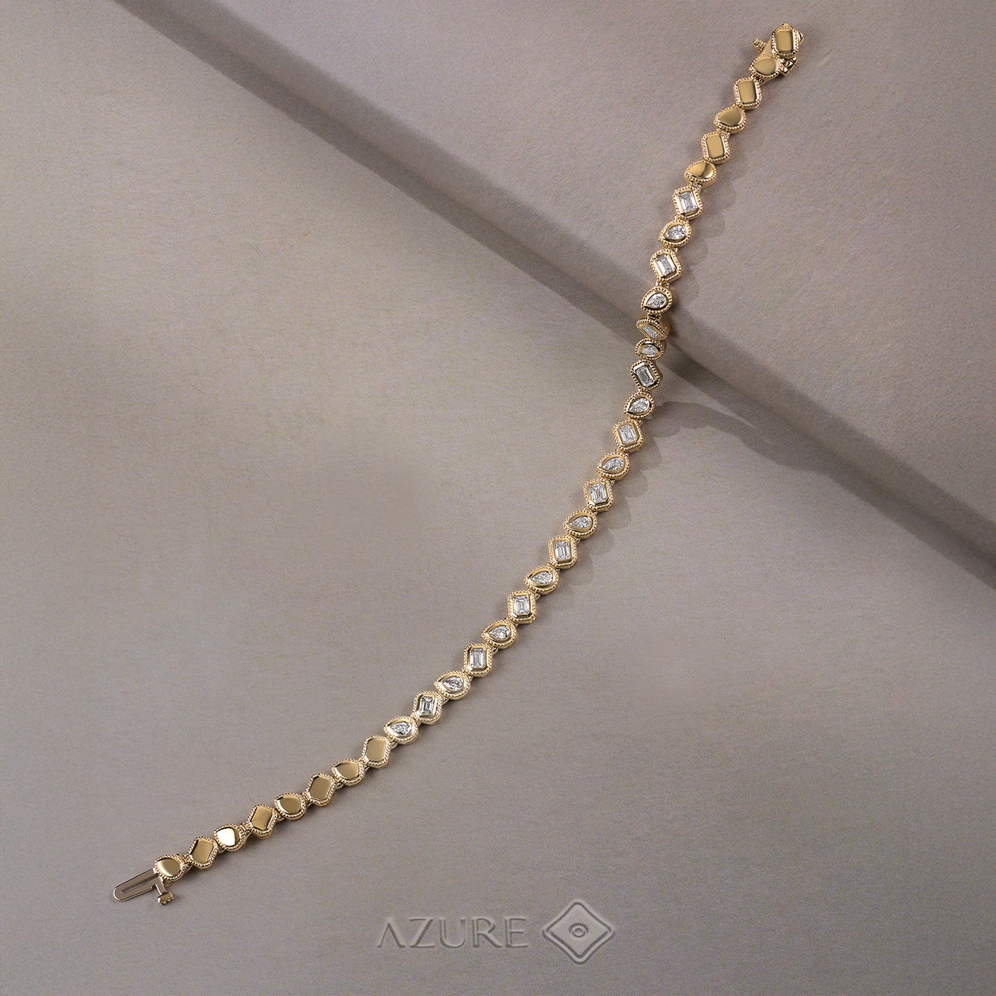 Pear & Emerald Diamond Bracelet