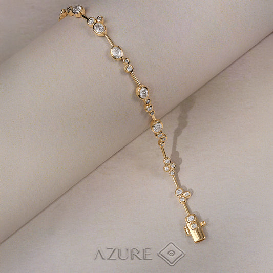 Oval & Round Diamond Bracelet