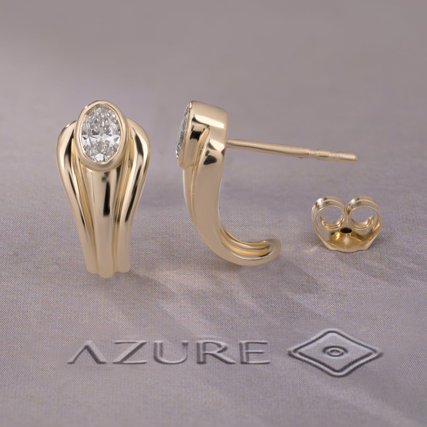 Oval Diamond Earrings