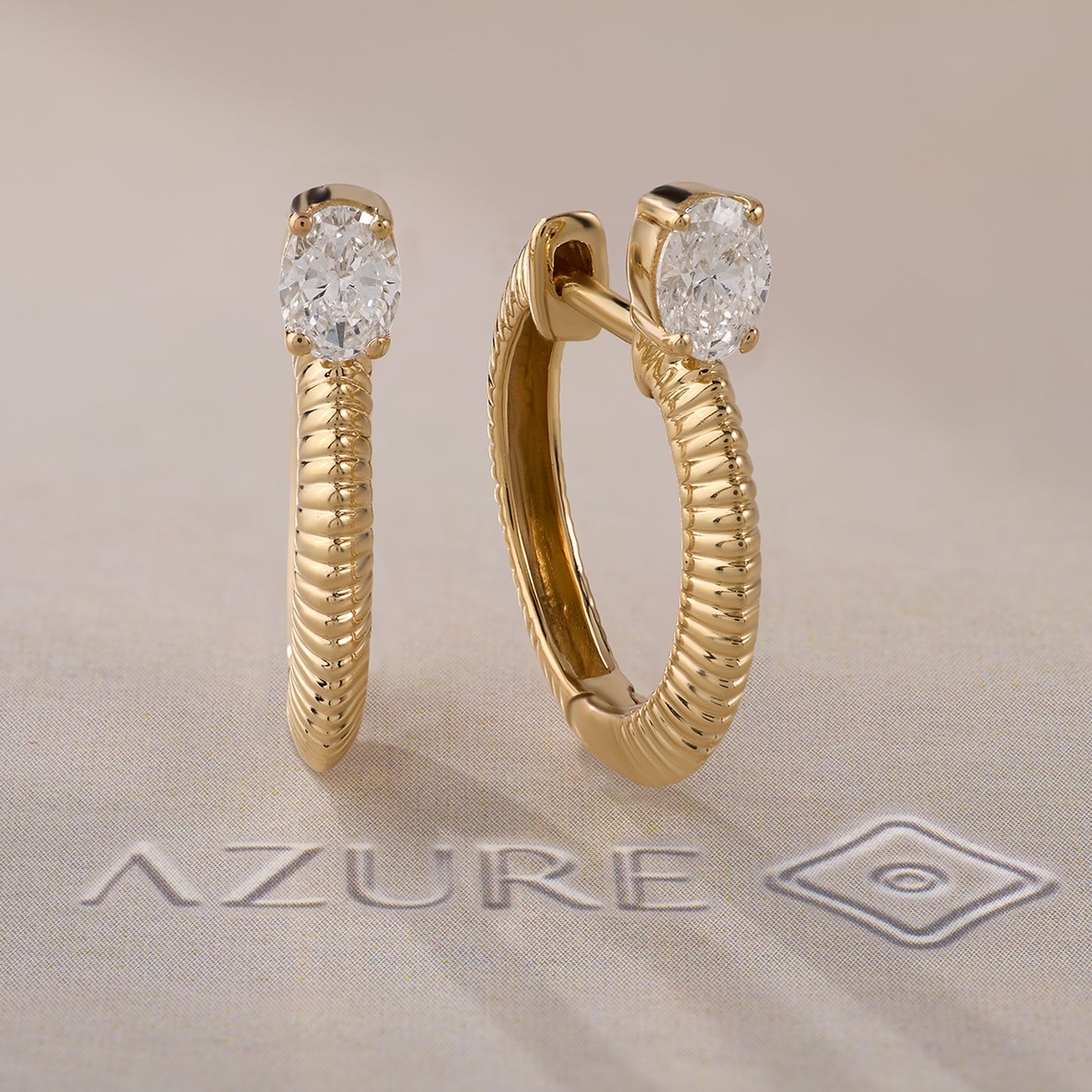 Oval Diamond Earrings
