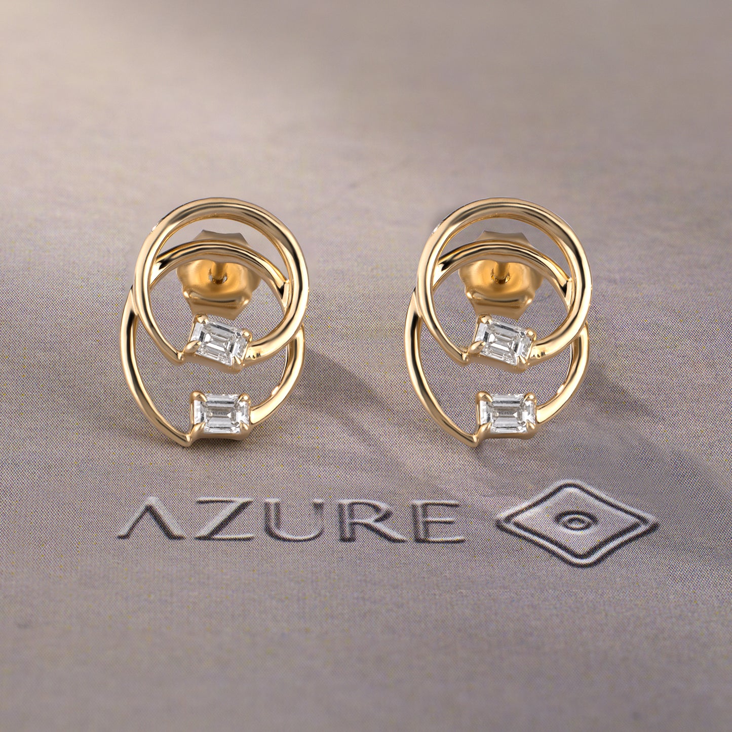 Emerald-Cut Diamond Earrings