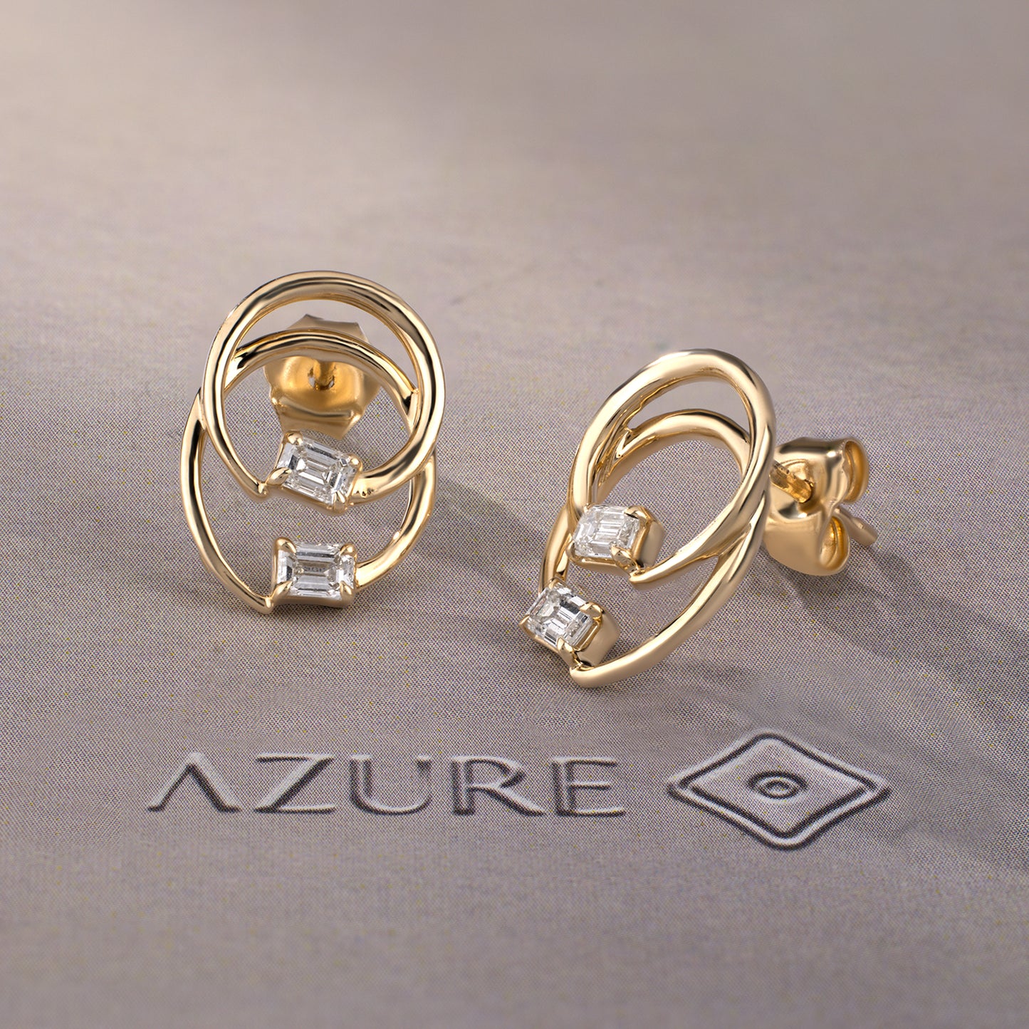 Emerald-Cut Diamond Earrings