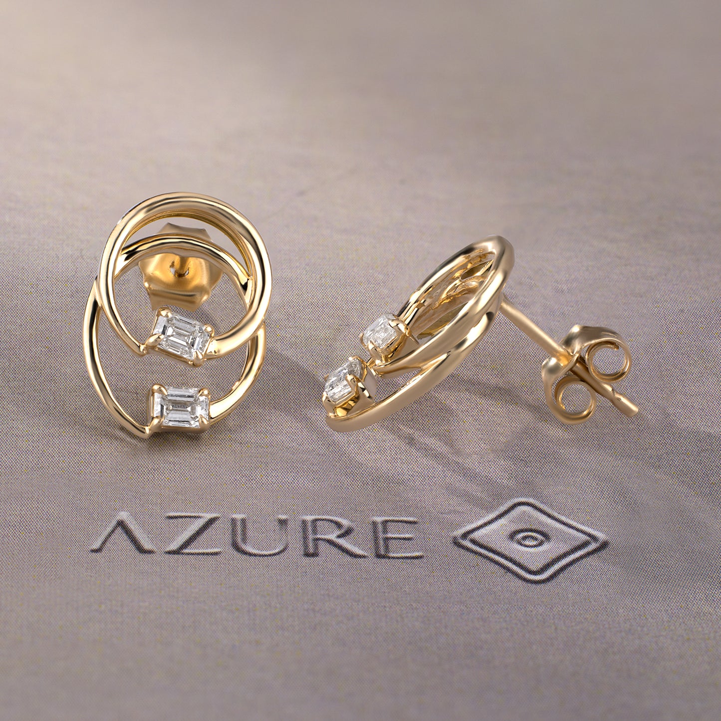 Emerald-Cut Diamond Earrings