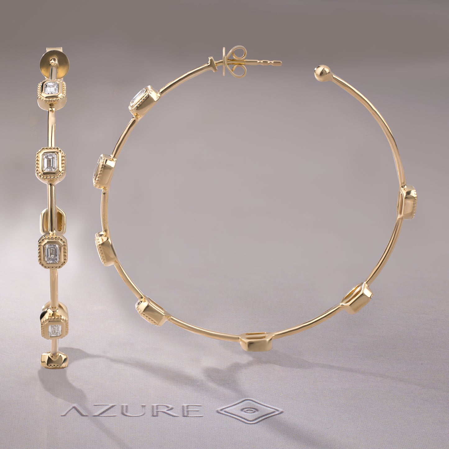 Emerald-Cut Diamond Earrings