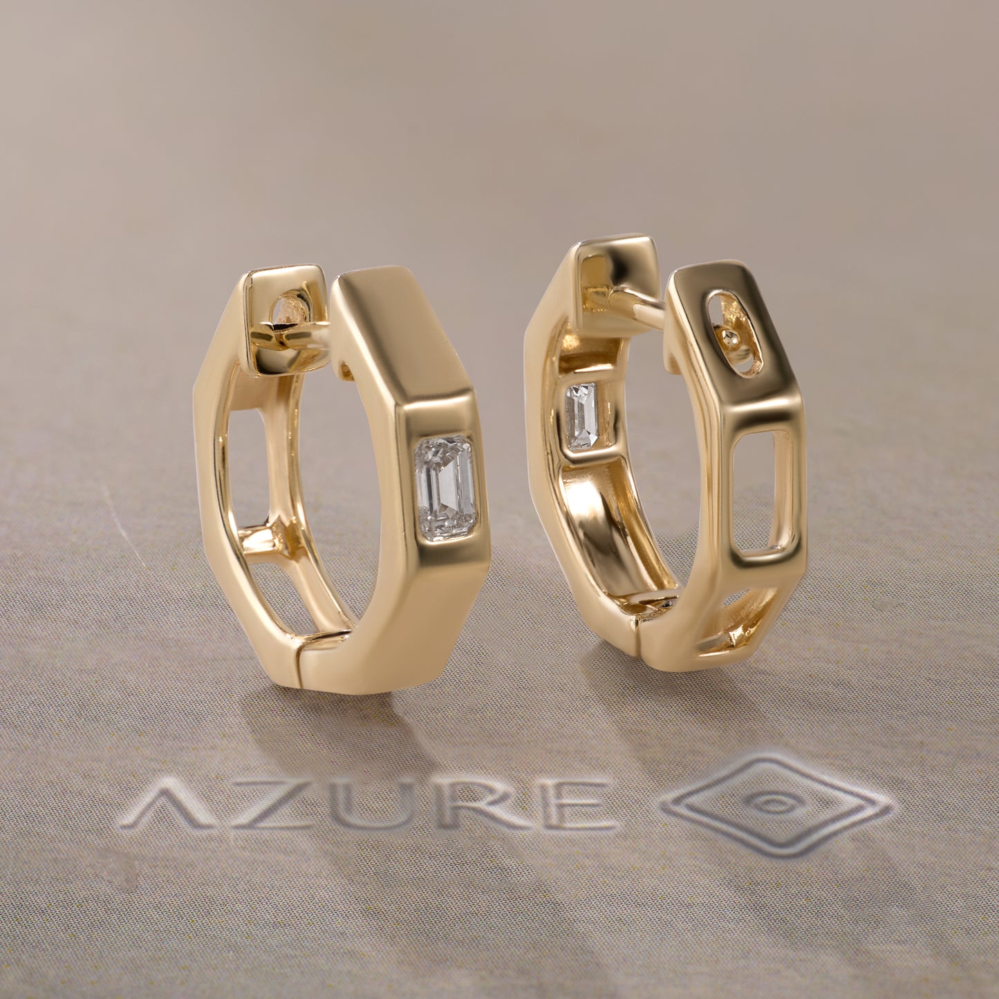 Emerald-cut Diamond Earrings