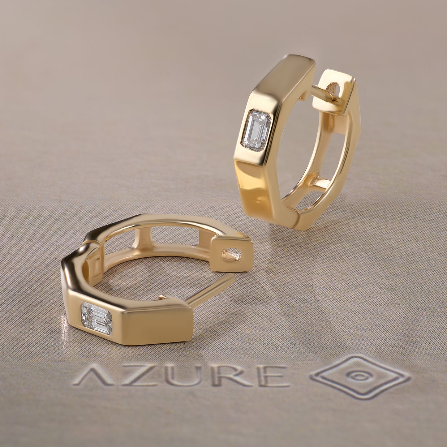 Emerald-cut Diamond Earrings