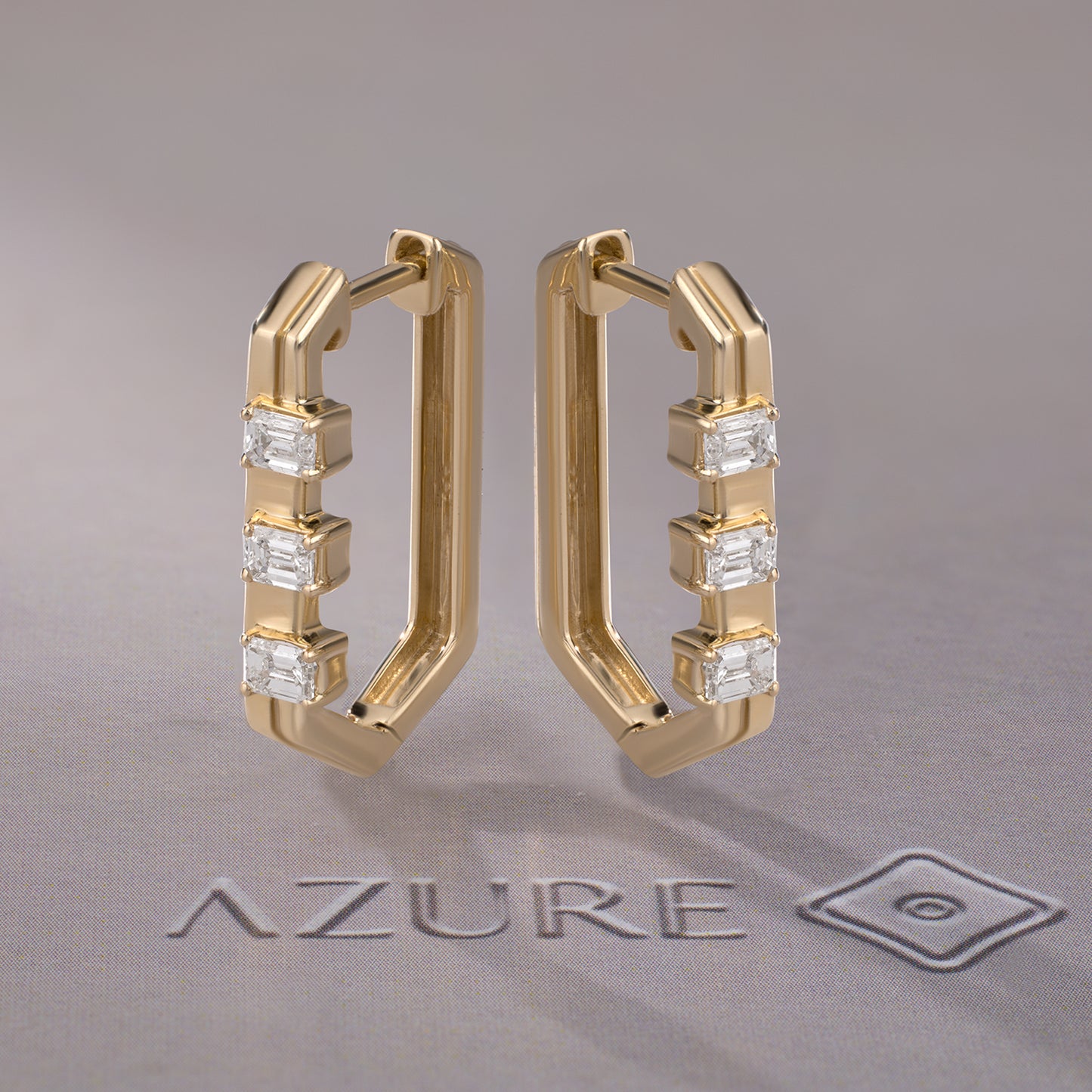 Emerald-Cut Diamond Earrings