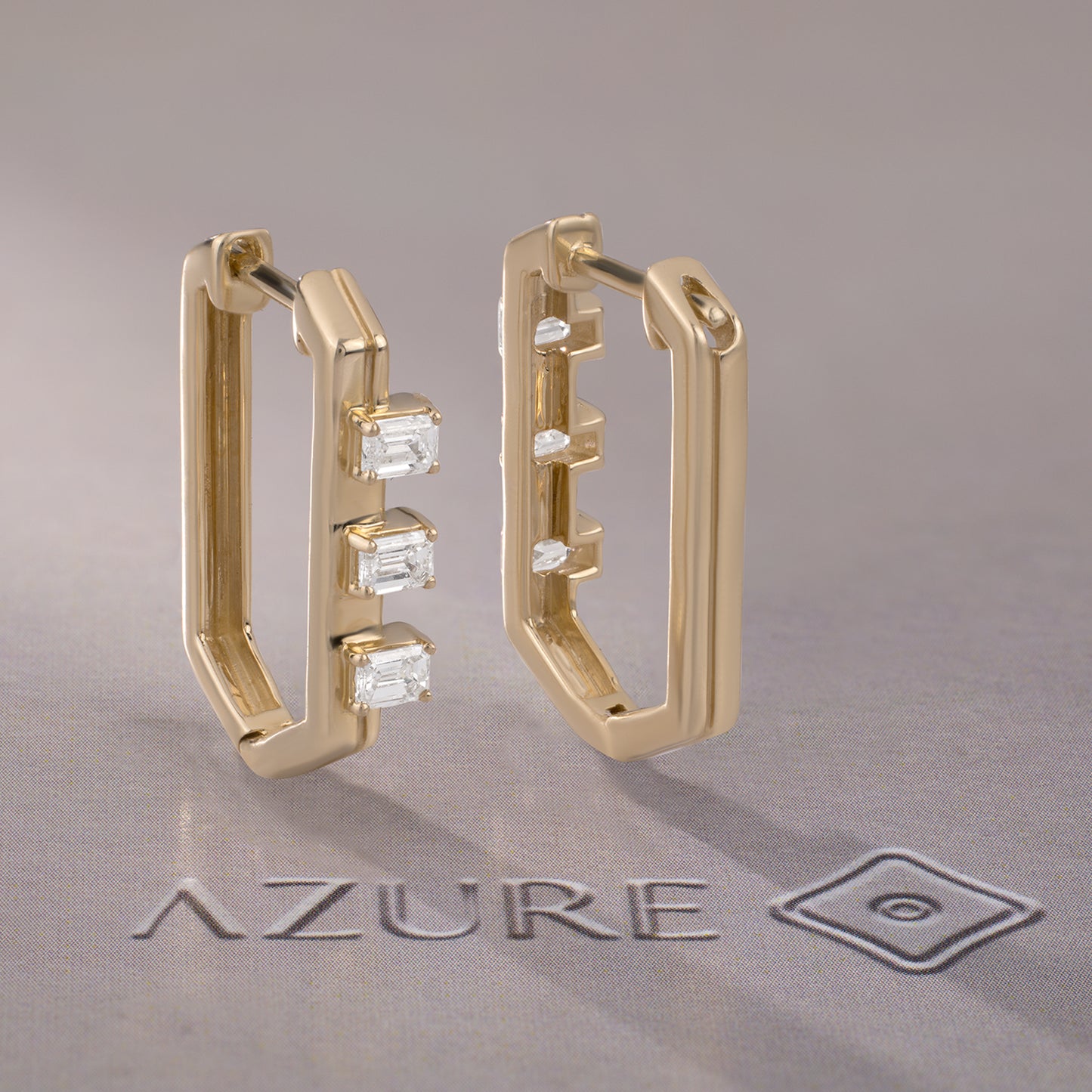 Emerald-Cut Diamond Earrings