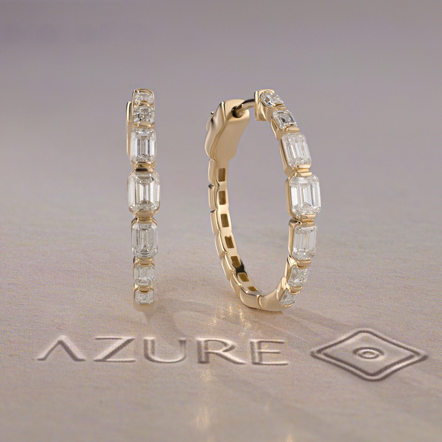 Emerald-Cut Diamond Earrings