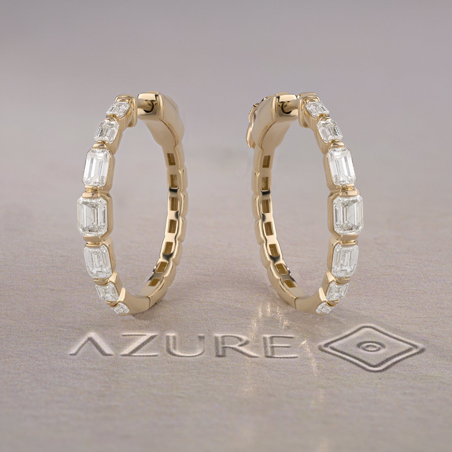 Emerald-Cut Diamond Earrings