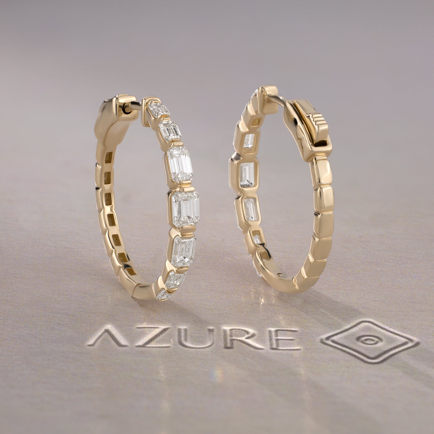 Emerald-Cut Diamond Earrings