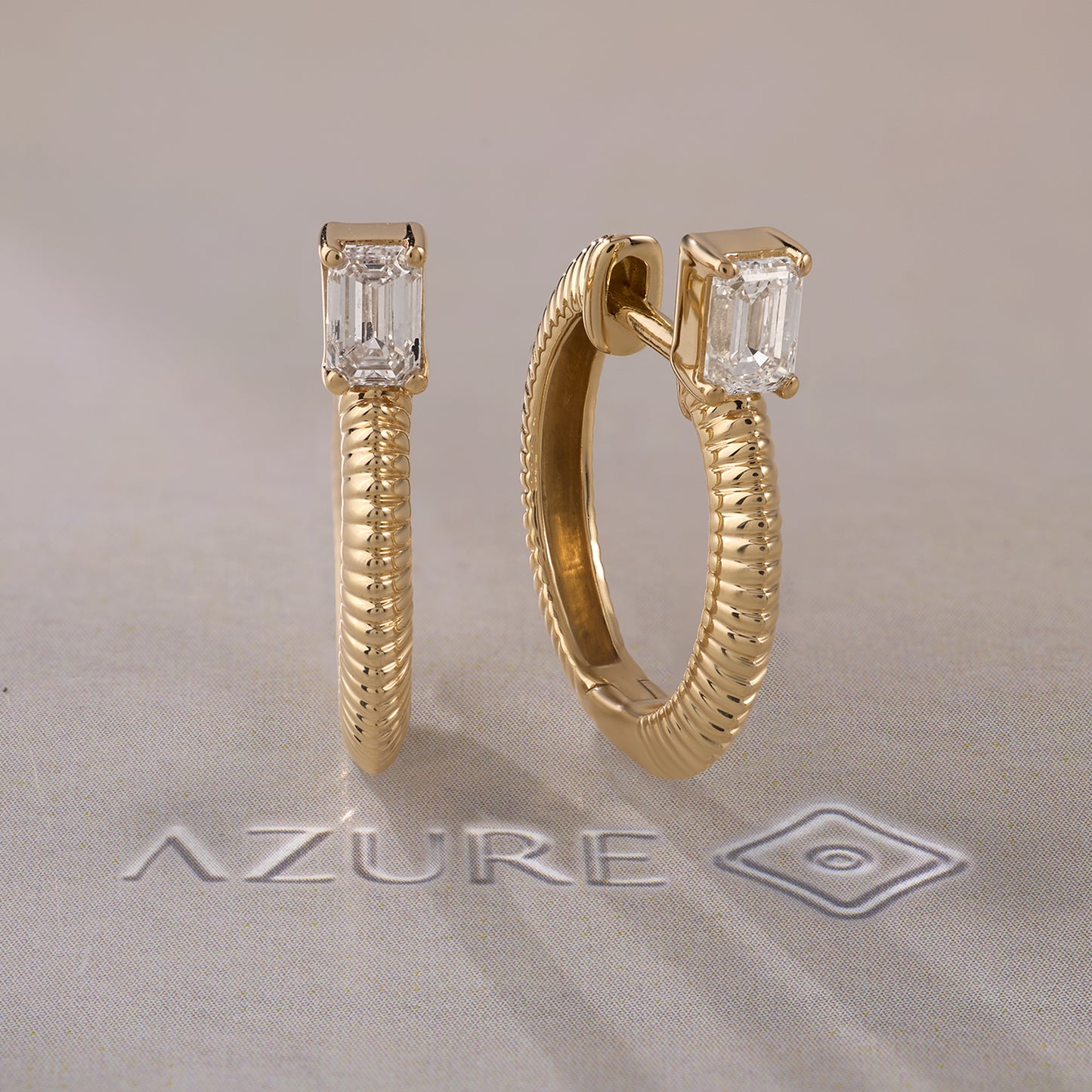 Emerald-Cut Diamond Earrings