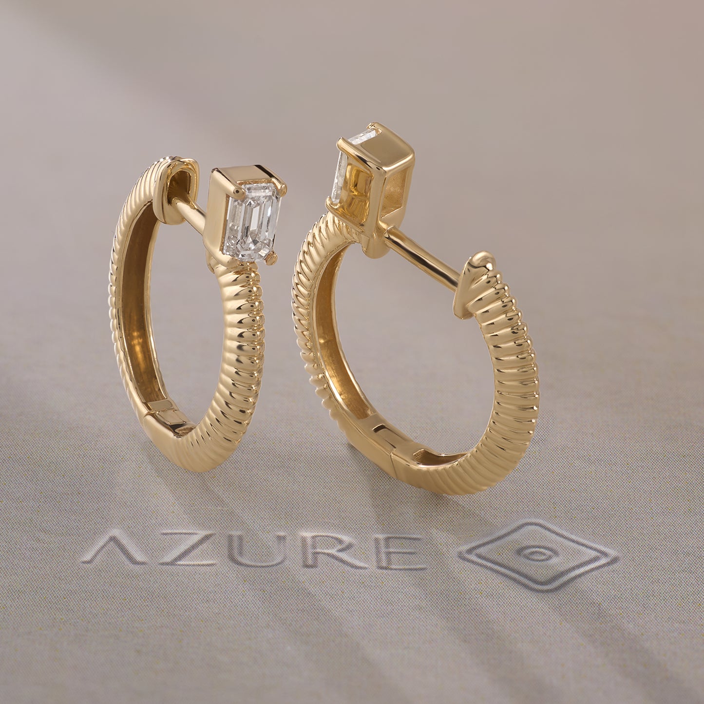 Emerald-Cut Diamond Earrings