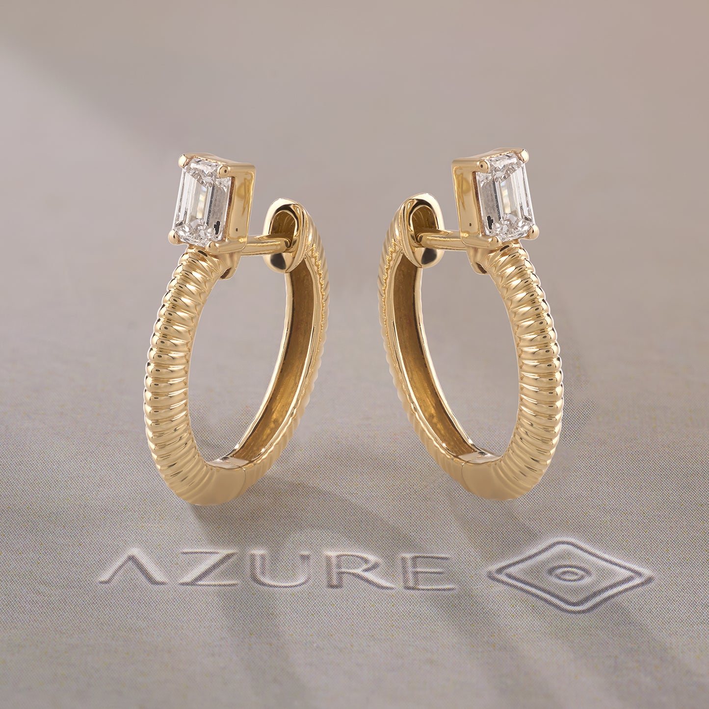 Emerald-Cut Diamond Earrings